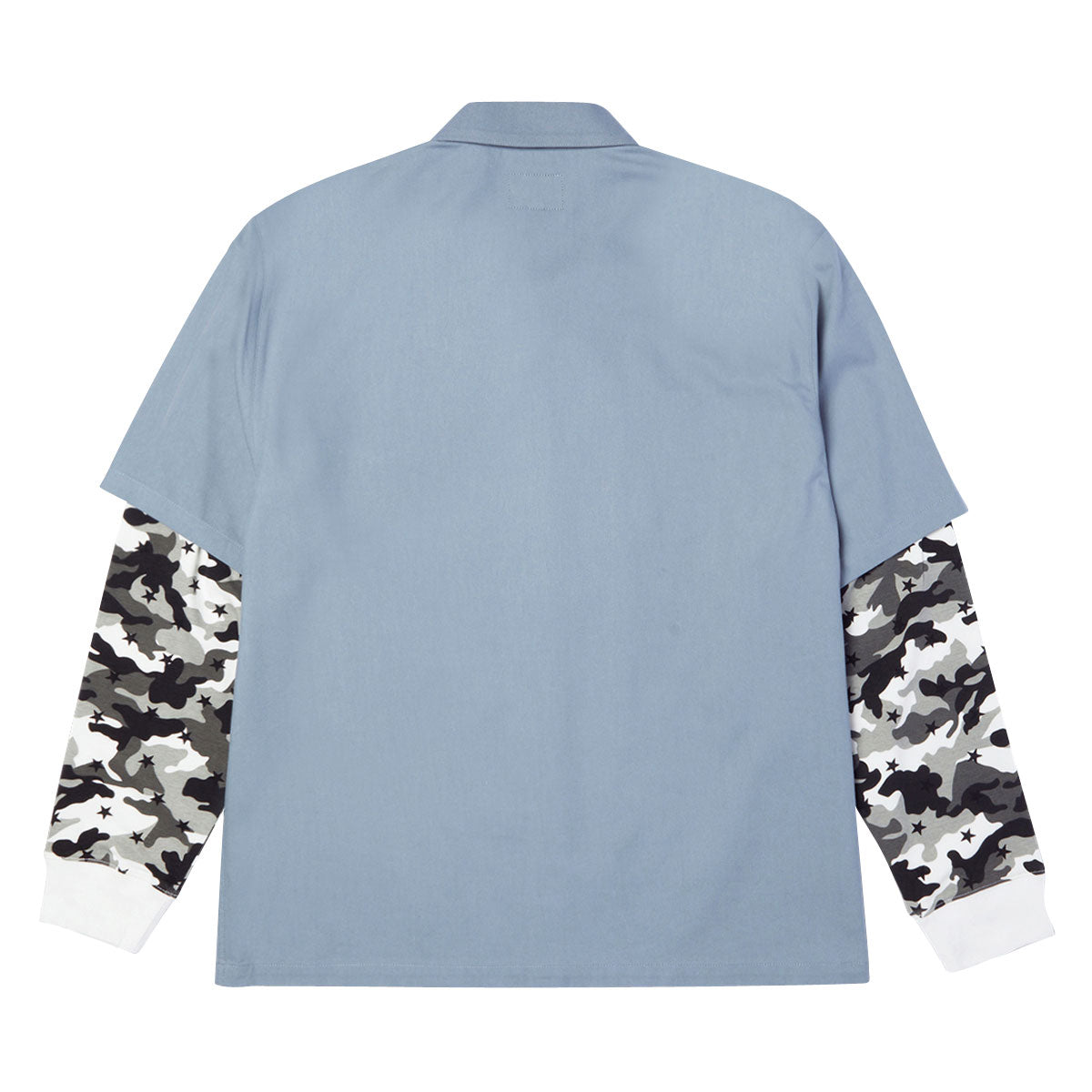 HUF Shadows Long Sleeve Work Shirt - Light Blue image 5