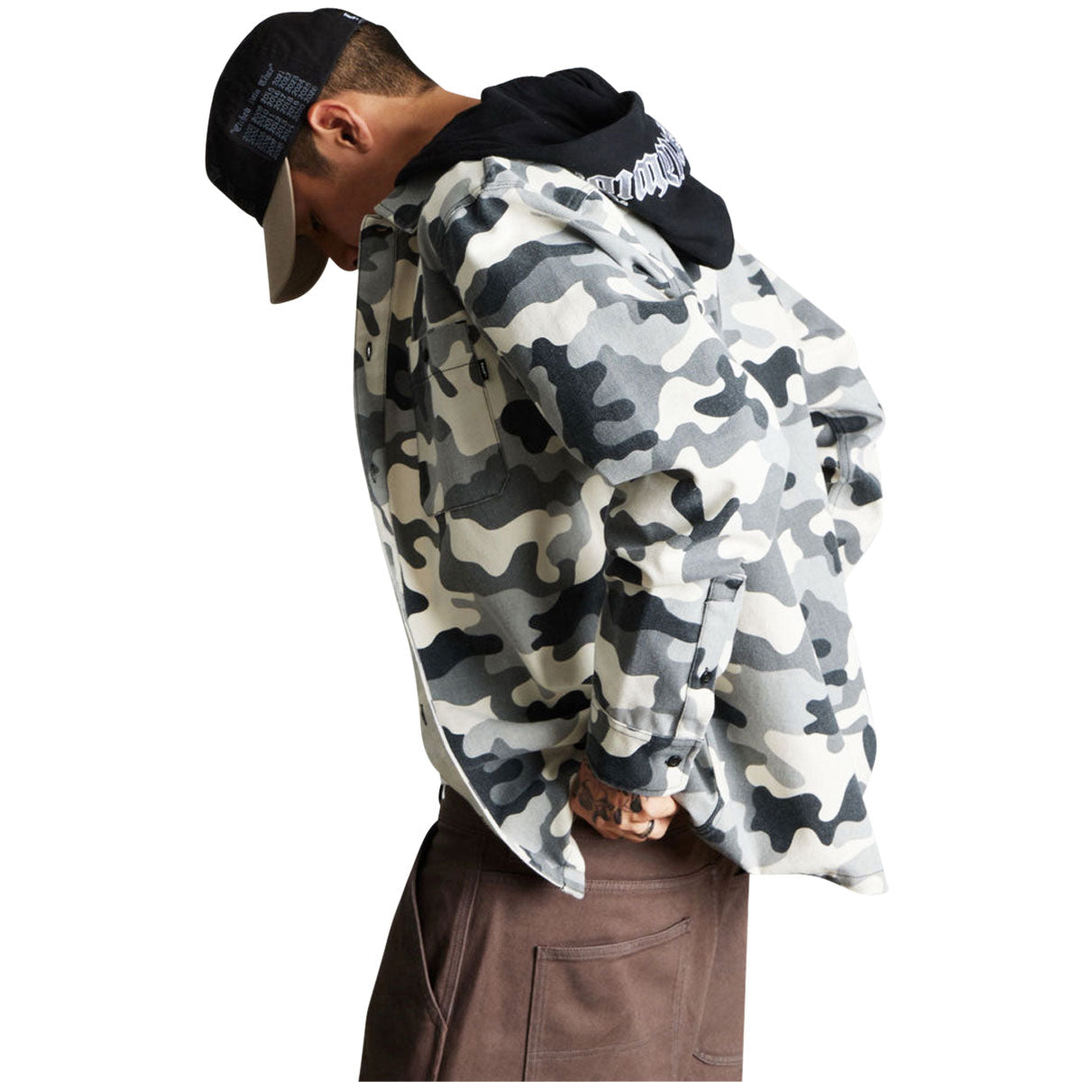 HUF Olympia Camo Hooded Over Shirt - Camo image 3
