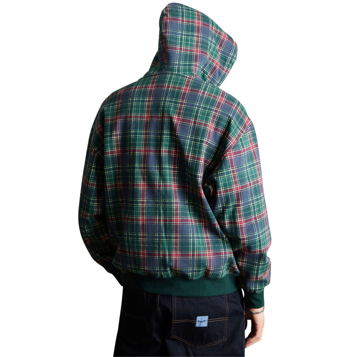 HUF Arch Plaid Full Zip Hoodie - Forest image 3