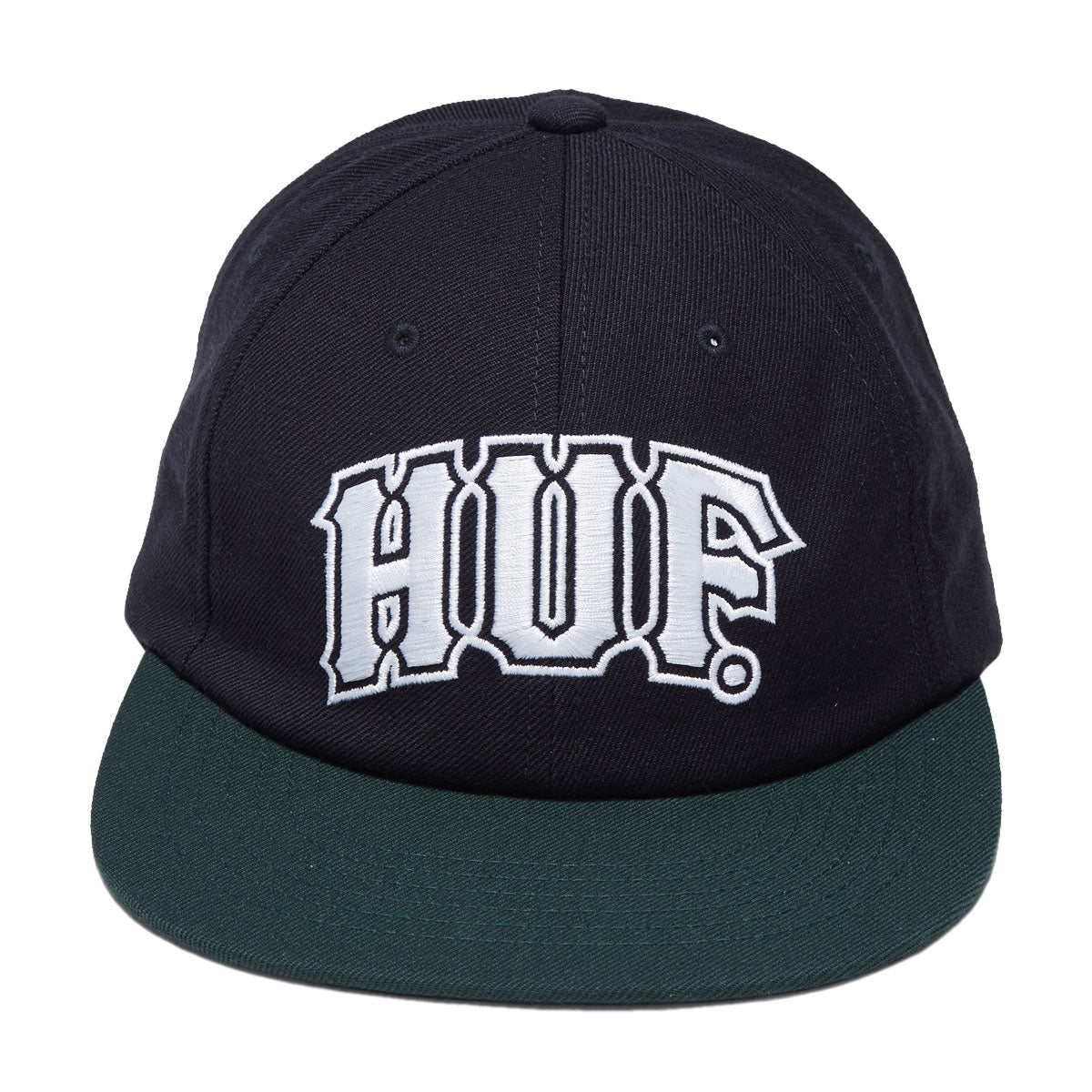 HUF Classic Arch Brushed Snapback Hat - Navy/Green image 5