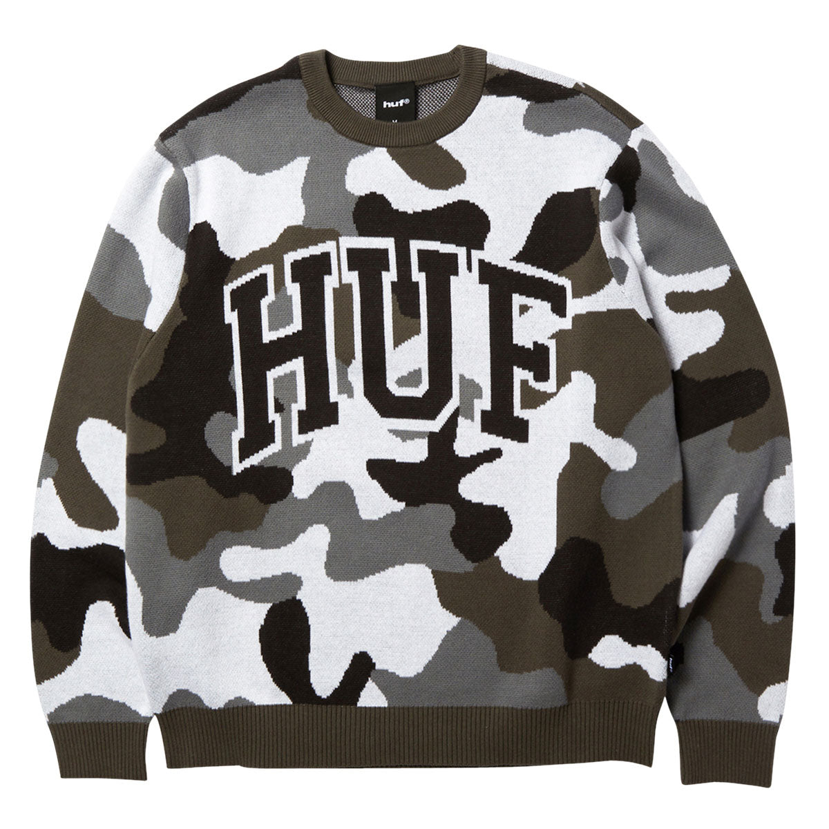 HUF Arch Jacquard Camo Crew Sweatshirt - Camo image 1