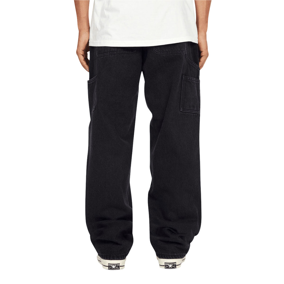 HUF Kinda Loose Double Knee Jeans - Washed Black image 4