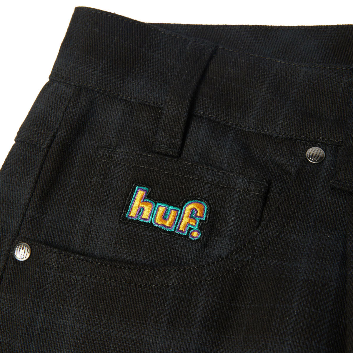 HUF Cromer Plaid Jeans - Black image 5