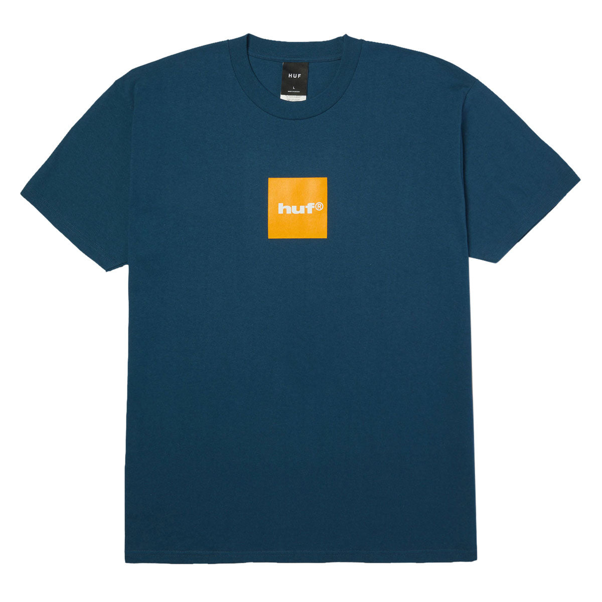 HUF Box Logo T-Shirt - Harbor Blue/Orange image 1