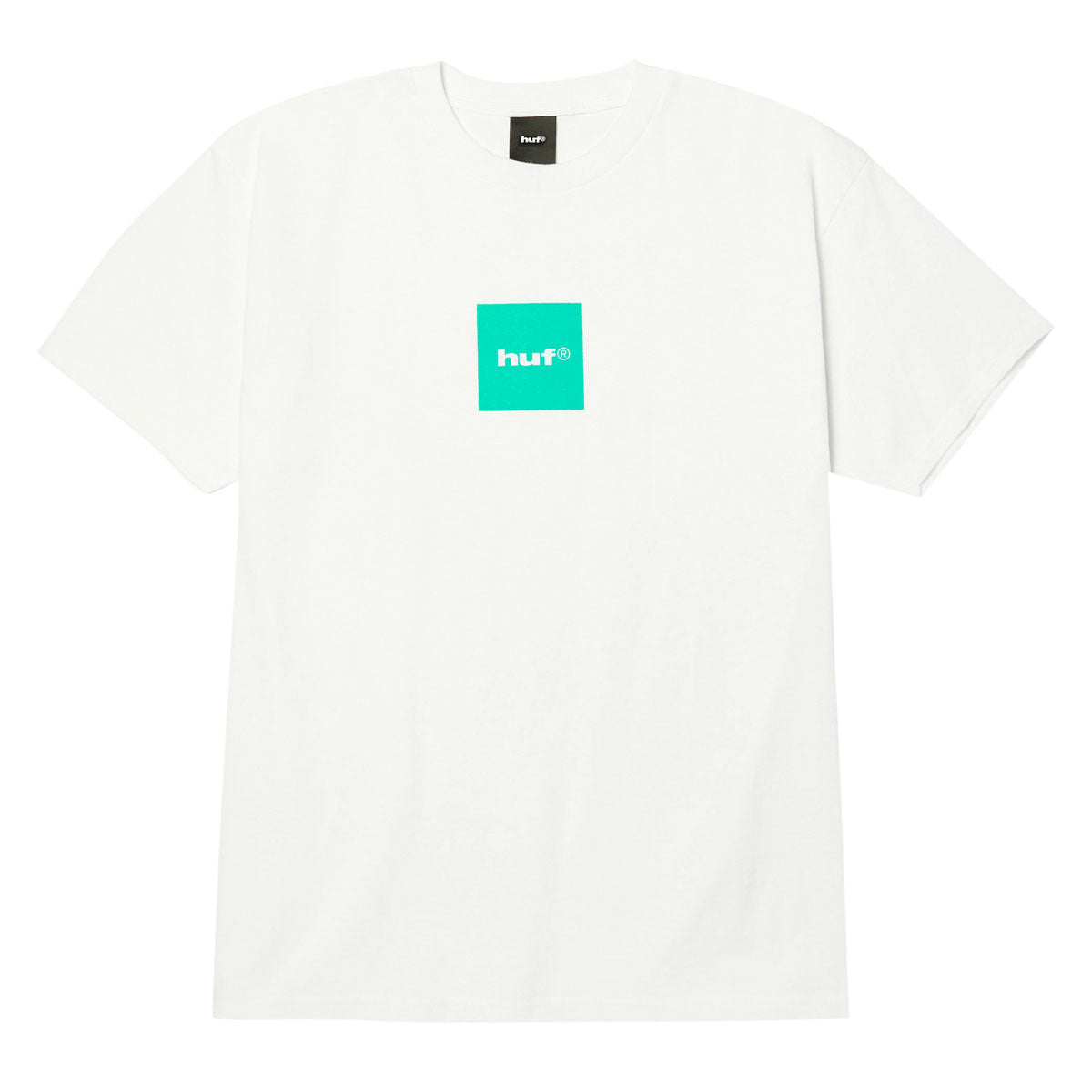 HUF Box Logo T-Shirt - White/Teal image 1