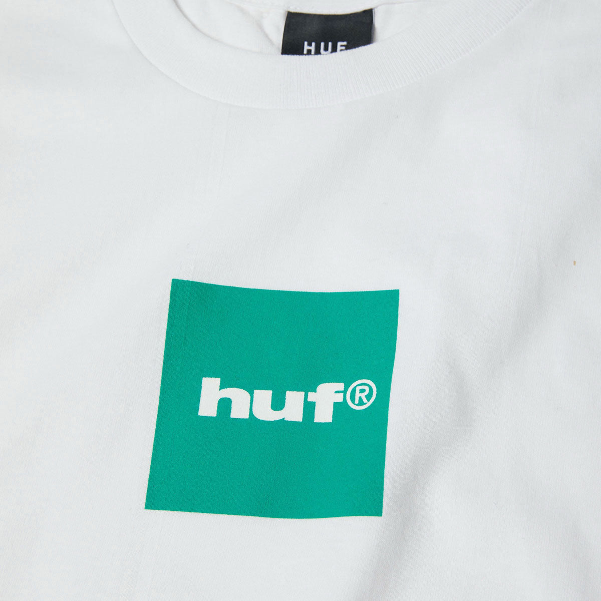 HUF Box Logo T-Shirt - White/Teal image 2