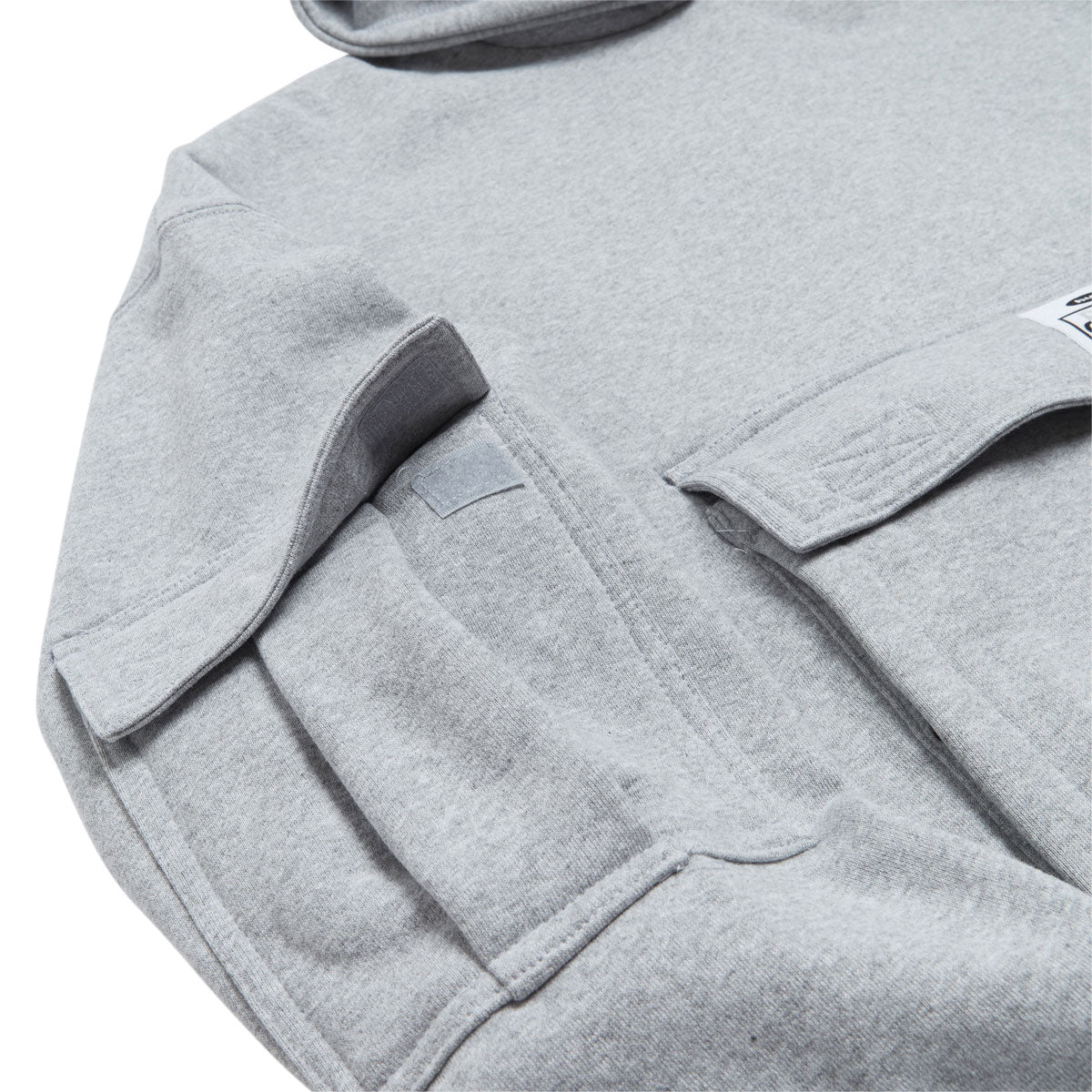 HUF x Pro Club Multi Pocket Hoodie - Heather Grey image 3