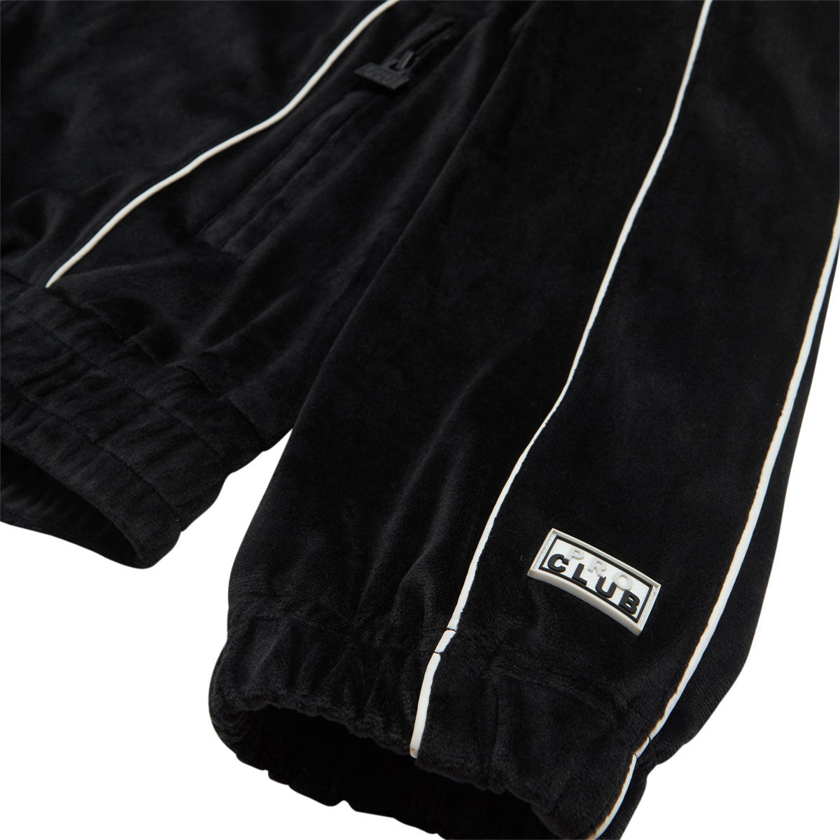 HUF x Pro Club Velour Track Jacket - Black image 5