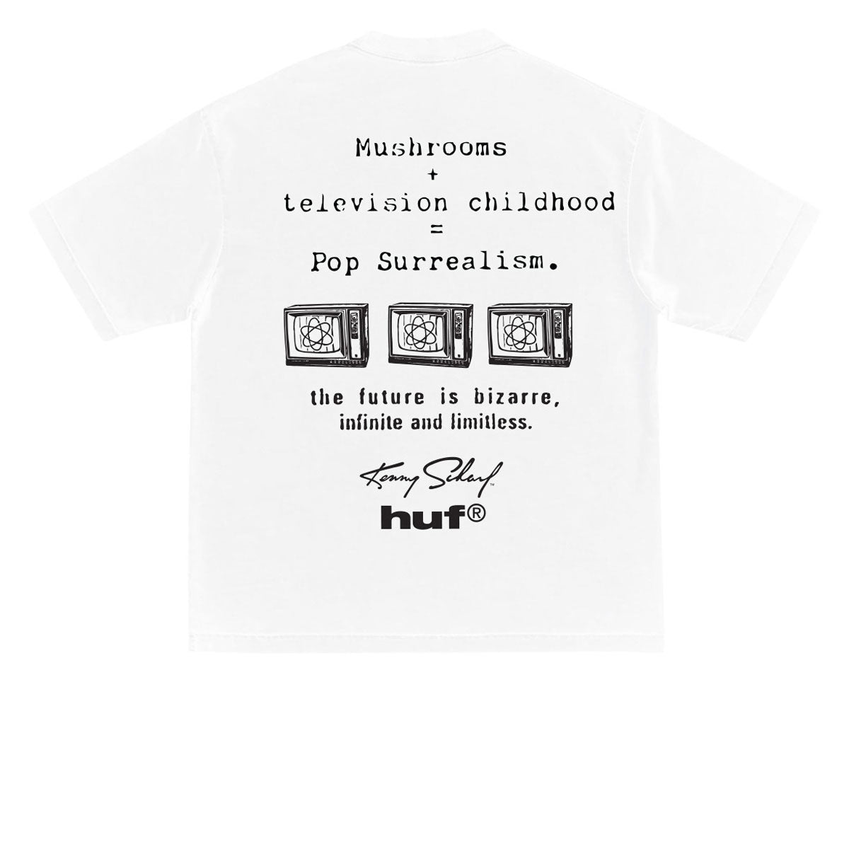 HUF x Kenny Scharf Television Childhood T-Shirt - White image 2