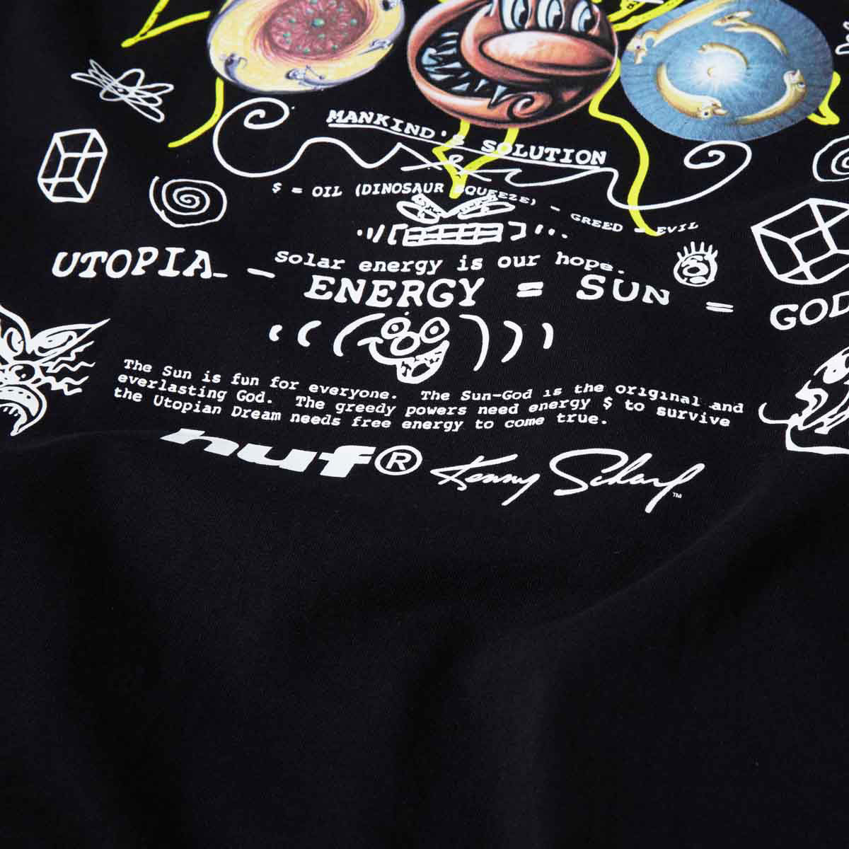 HUF x Kenny Scharf Philosophy T-Shirt - Black image 5