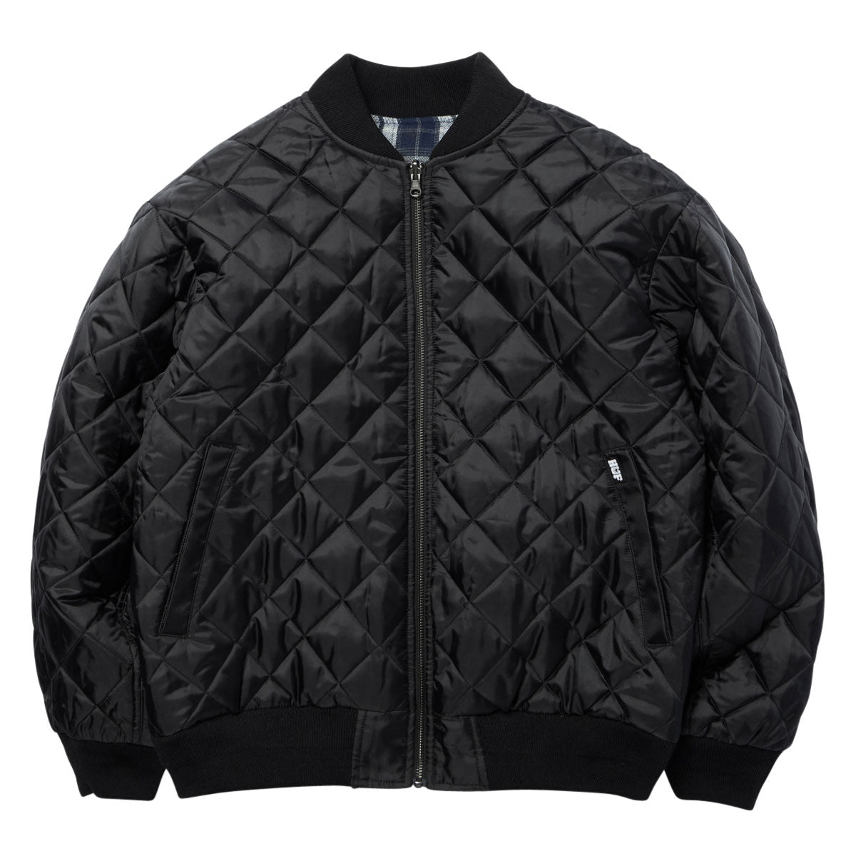 HUF x Spitfire Reversible Plaid Jacket - Navy/Black image 3