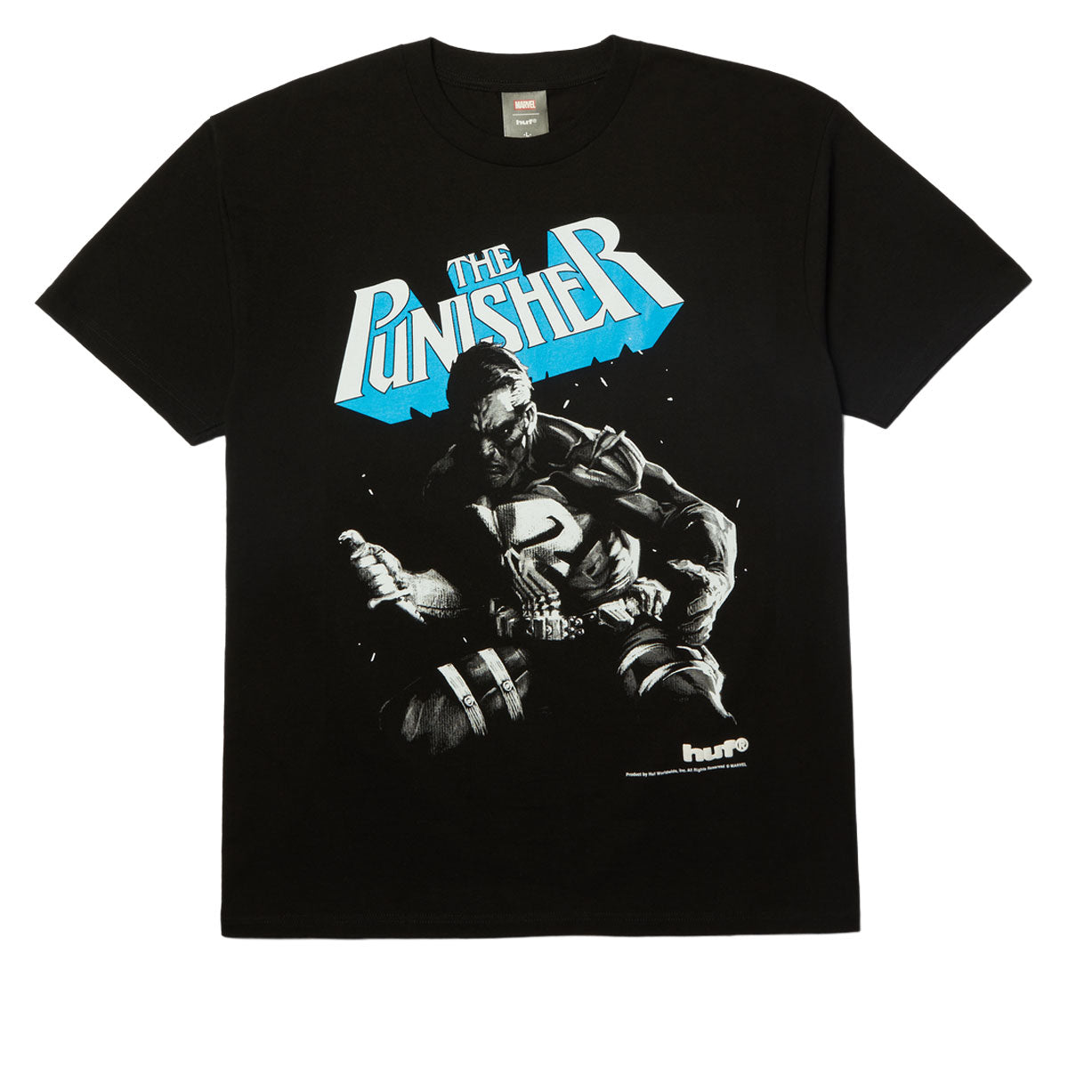 HUF x Marvel Punisher T-Shirt - Black image 1