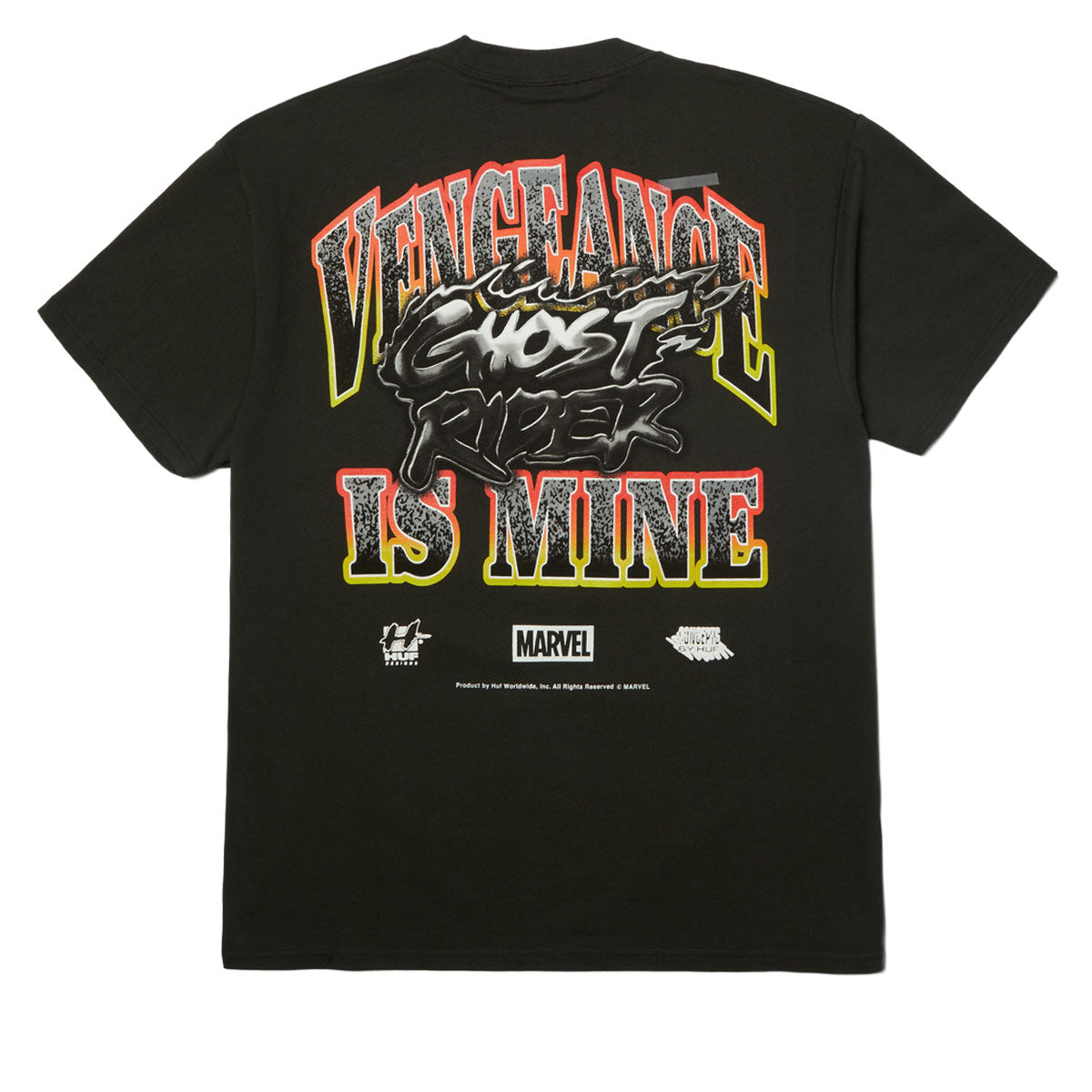 HUF x Marvel Ghost Rider Vengeance T-Shirt - Washed Black image 2