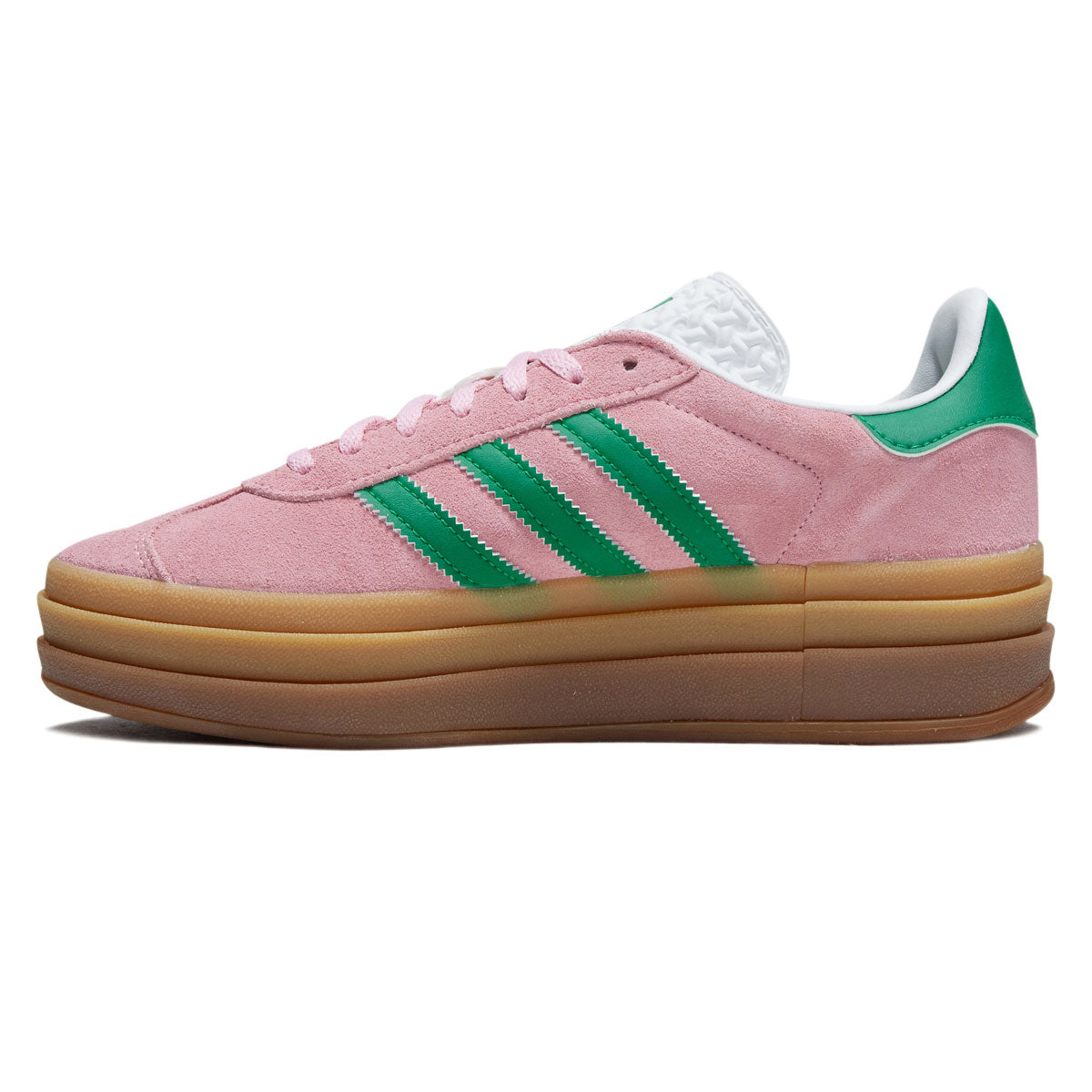 Adidas Womens Gazelle Bold Shoes - True Pink/Green/Ftwr White image 2