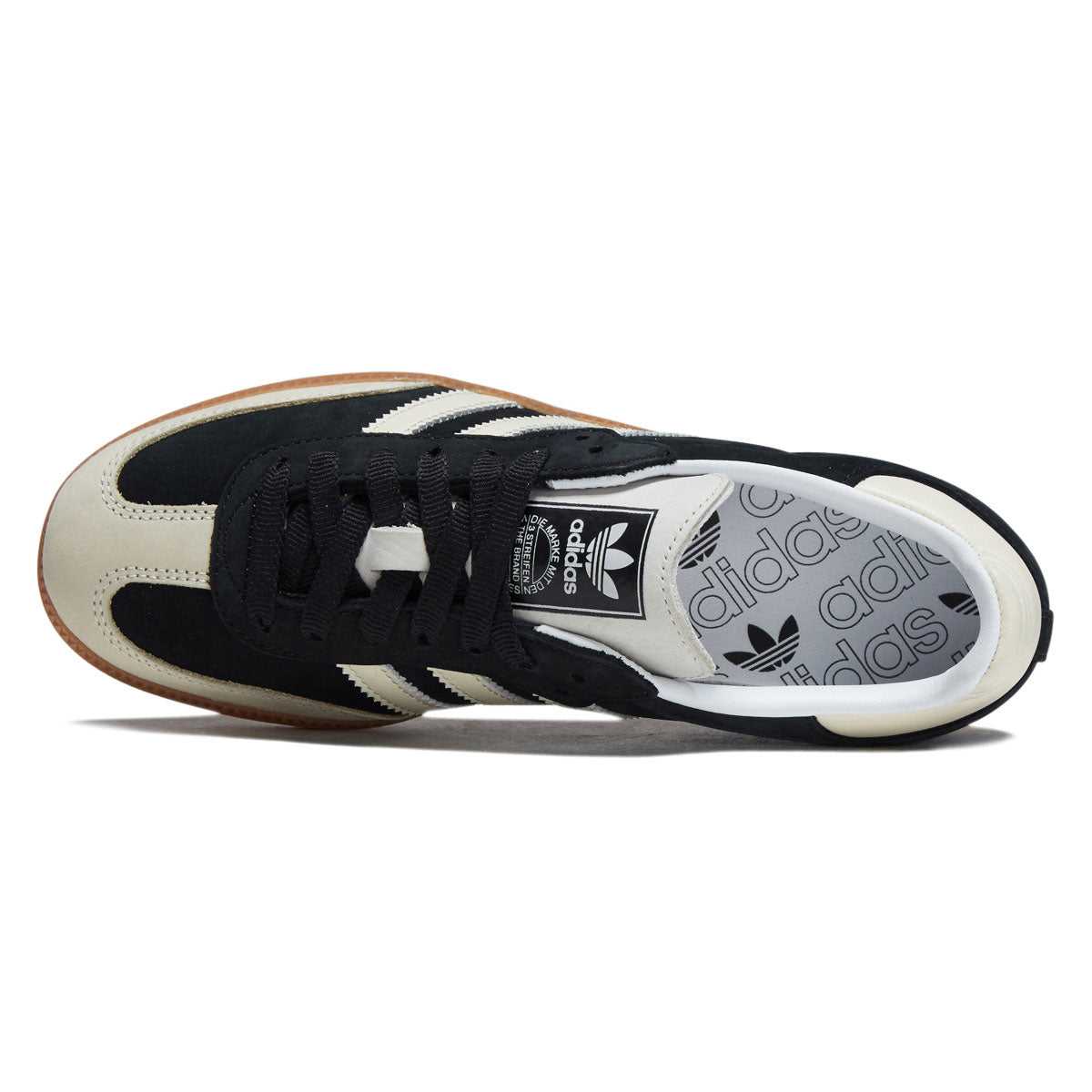 Adidas Womens Samba OG Shoes - Core Black/Wonder White/Silver Metallic image 3