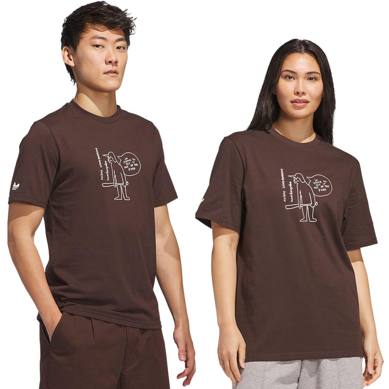 Adidas Shmoo G 3 T-Shirt - Dark Brown/Core White