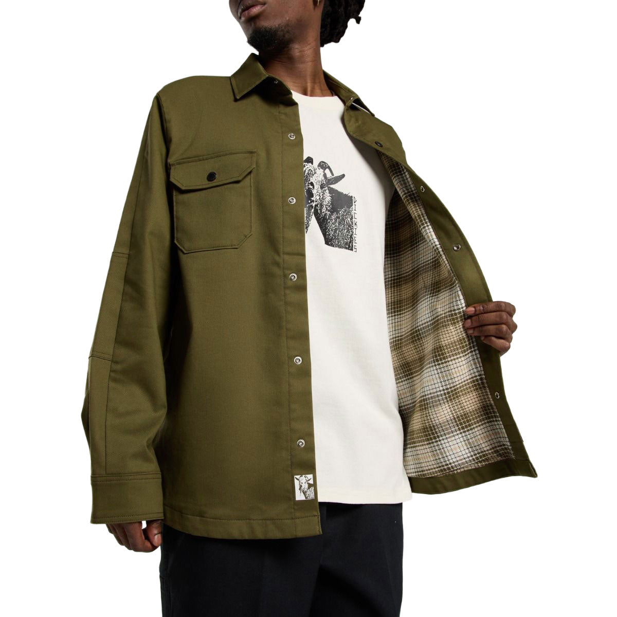 Dickies Mike Anderson Lined Flex Duck Shacket Jacket - Dark Olive image 3