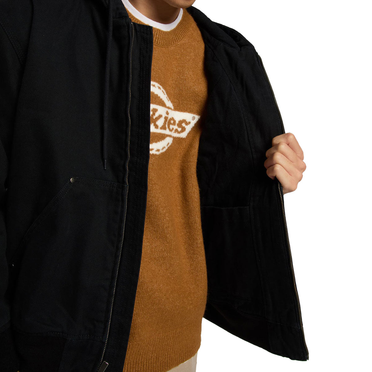Dickies Hilham Hooded Canvas Jacket - Black image 3