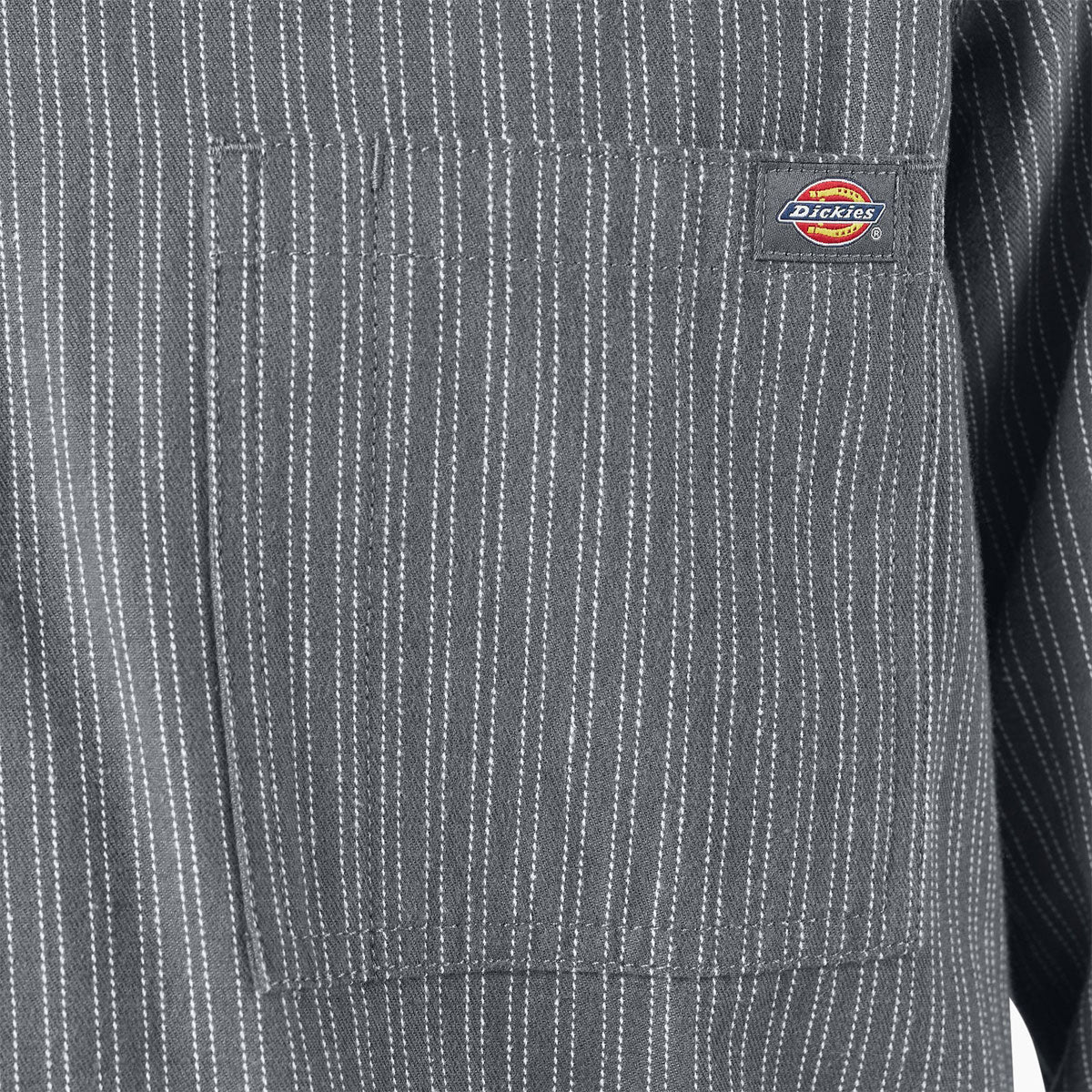 Dickies Lima Pinstripe Long Sleeve Shirt - Charcoal image 4