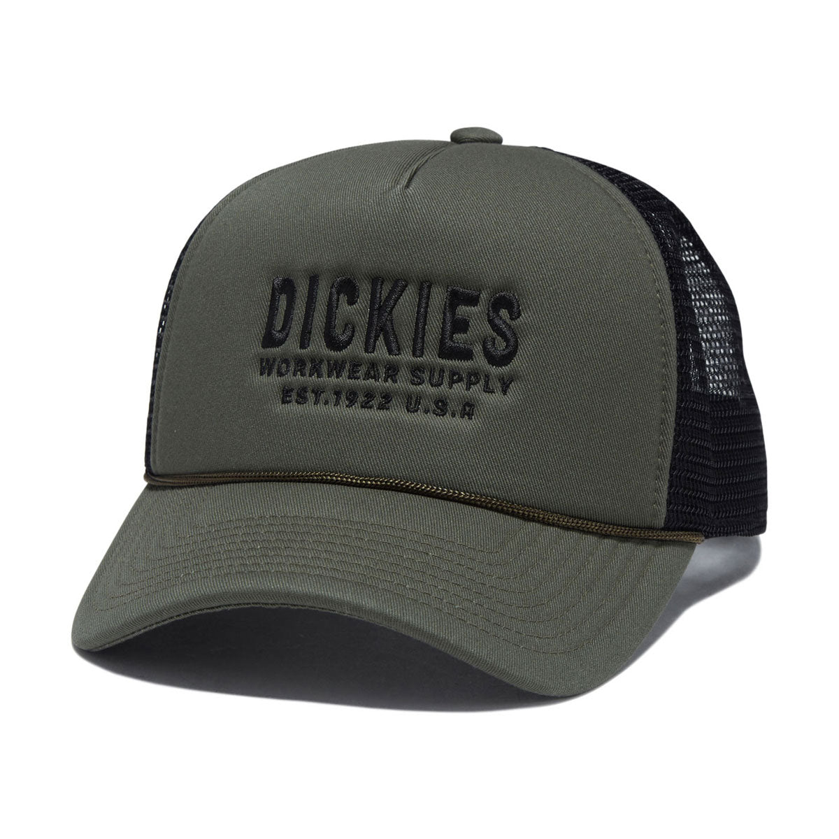 Dickies Mid Profile Twill Trucker Hat - Military Green image 1