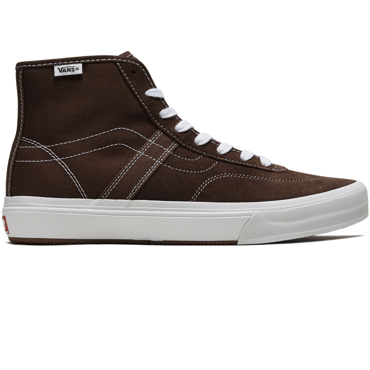 Vans Crockett High Decon Shoes - Brown/White image 1