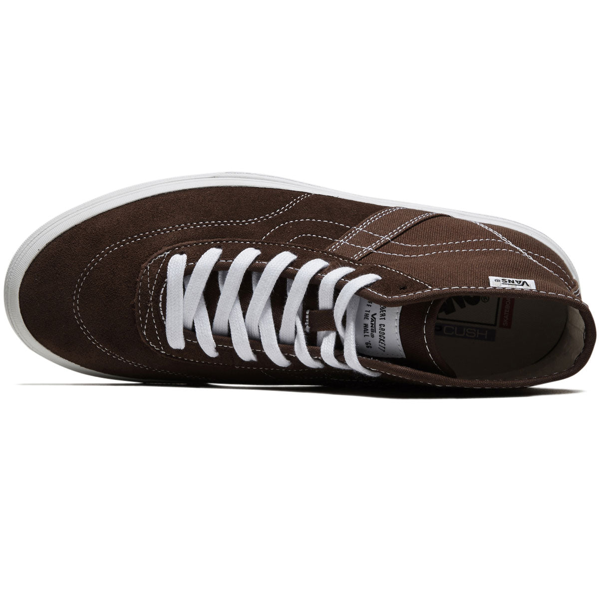 Vans Crockett High Decon Shoes - Brown/White image 3