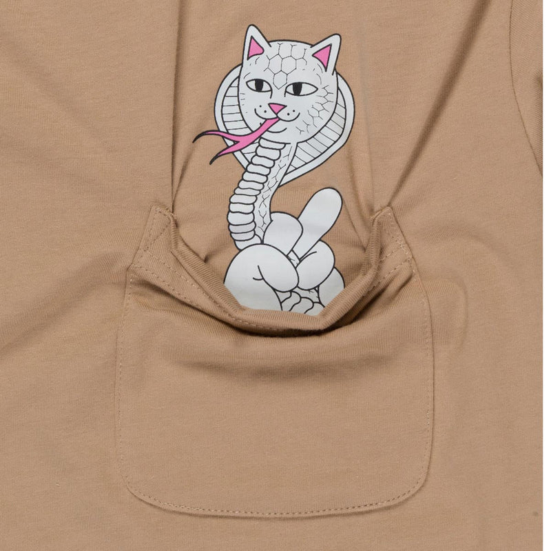 RIPNDIP Cobra Nerm Pocket T-Shirt - Almond