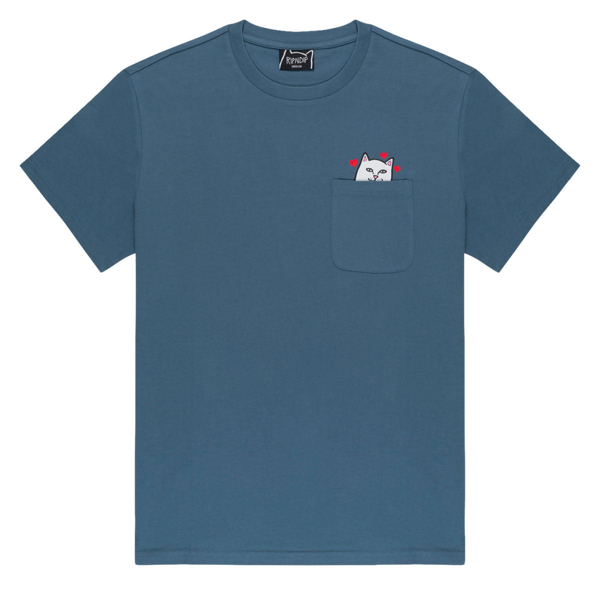 RIPNDIP Nermal Loves Pocket T-Shirt - Slate image 1