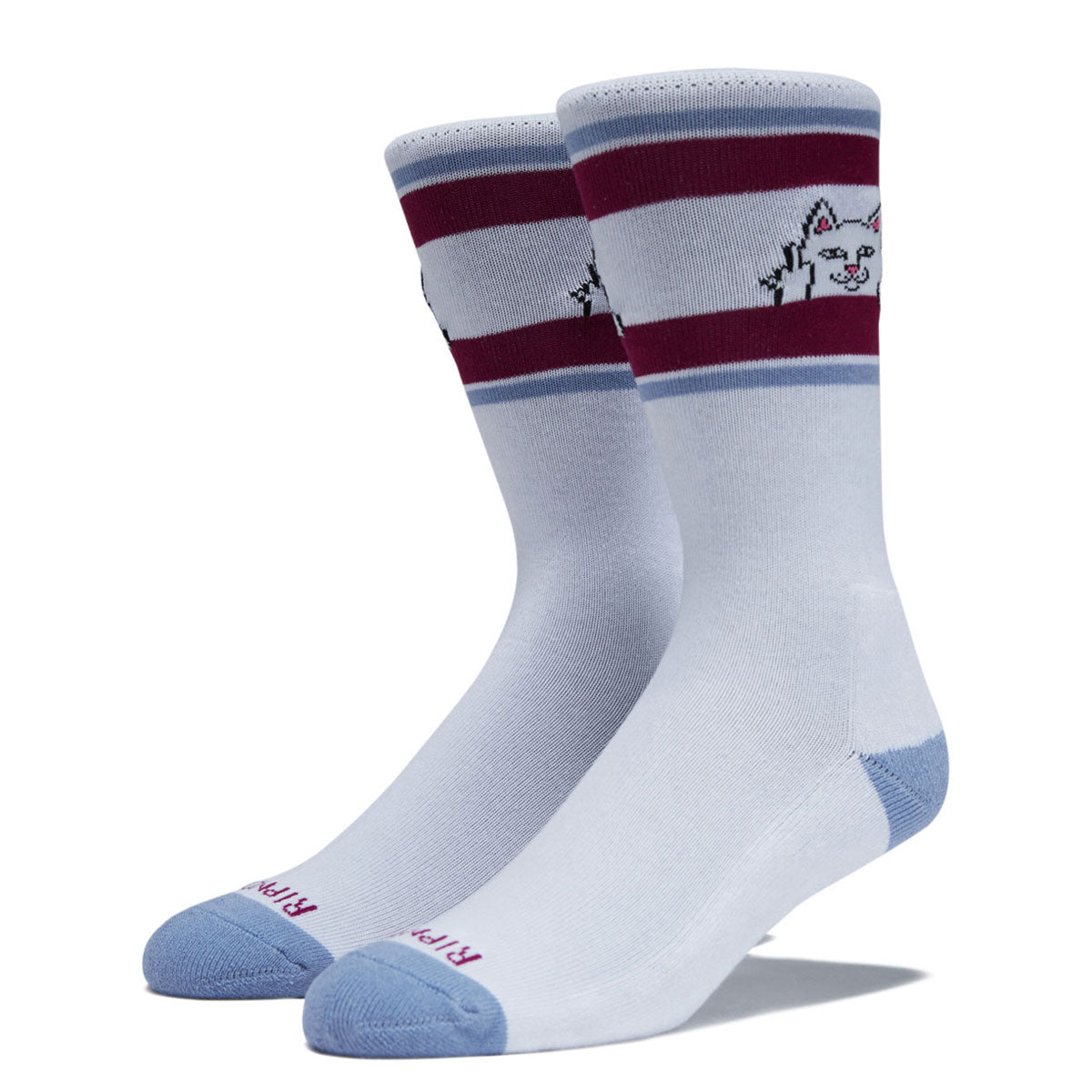 RIPNDIP Peeking Nermal Socks - Plum/Blue image 1