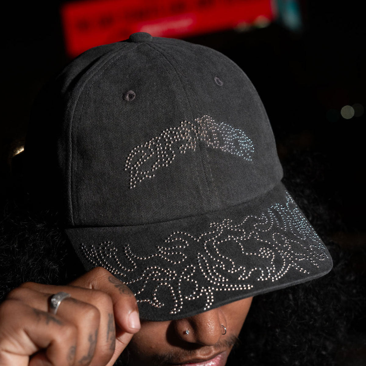 RIPNDIP Pretty Flacko Distressed Dad Hat - Black Vintage Wash image 4