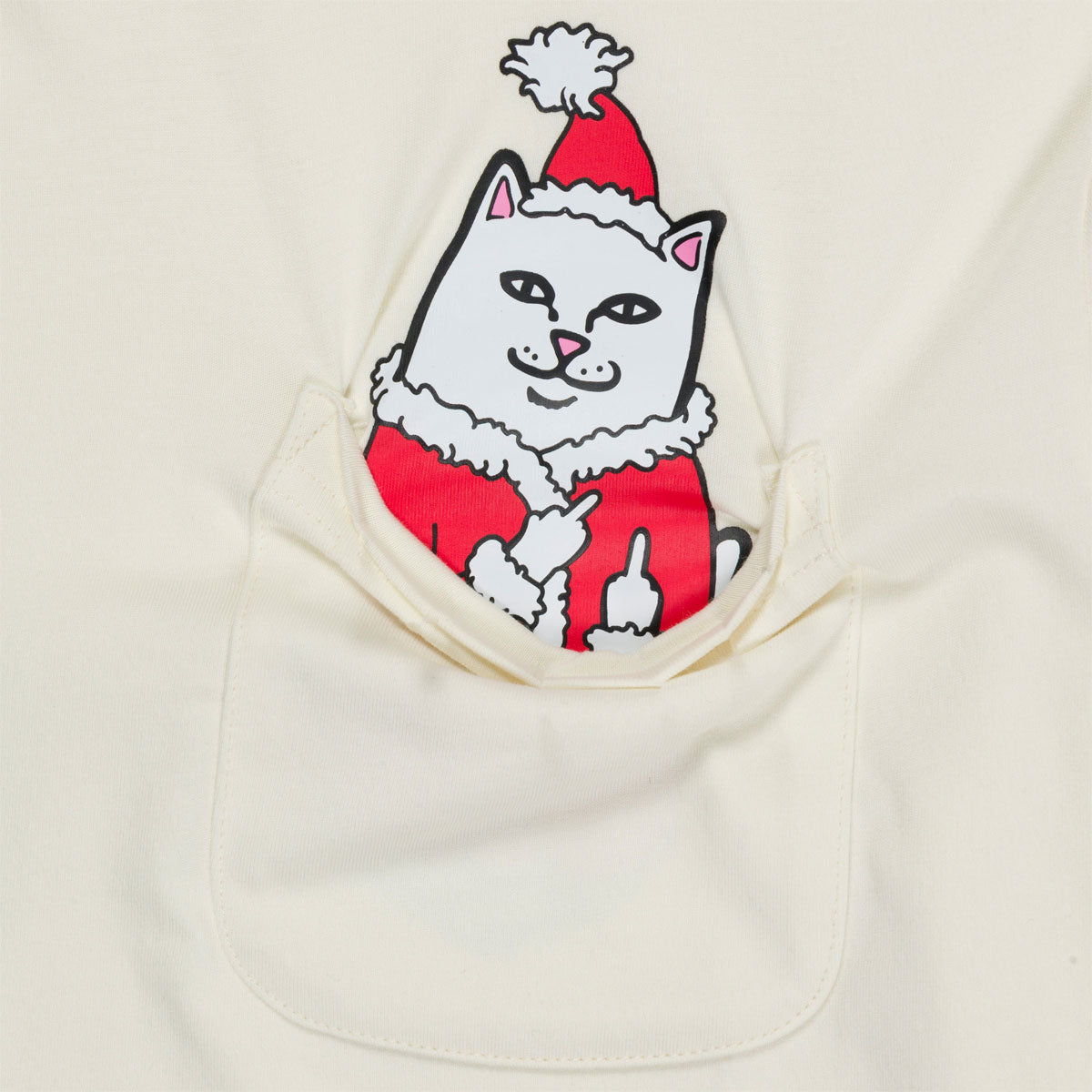 RIPNDIP Lord Santa Pocket T-Shirt - Bone image 2