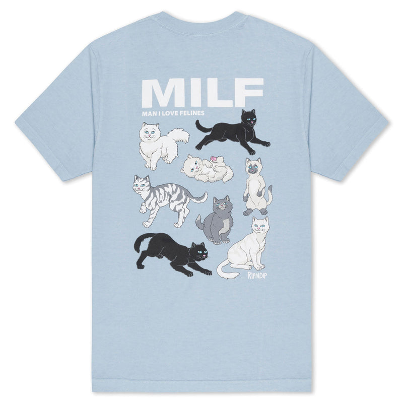 RIPNDIP Man I Love Felines T-Shirt - Powder Blue
