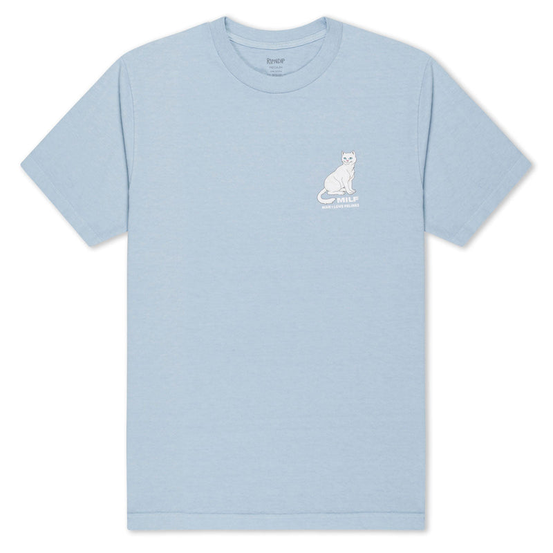 RIPNDIP Man I Love Felines T-Shirt - Powder Blue