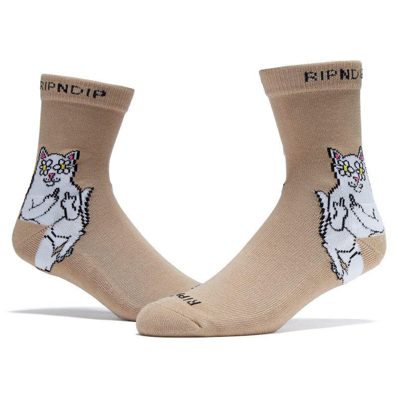 RIPNDIP Lord Nermal Blossom Mid Socks - Almond