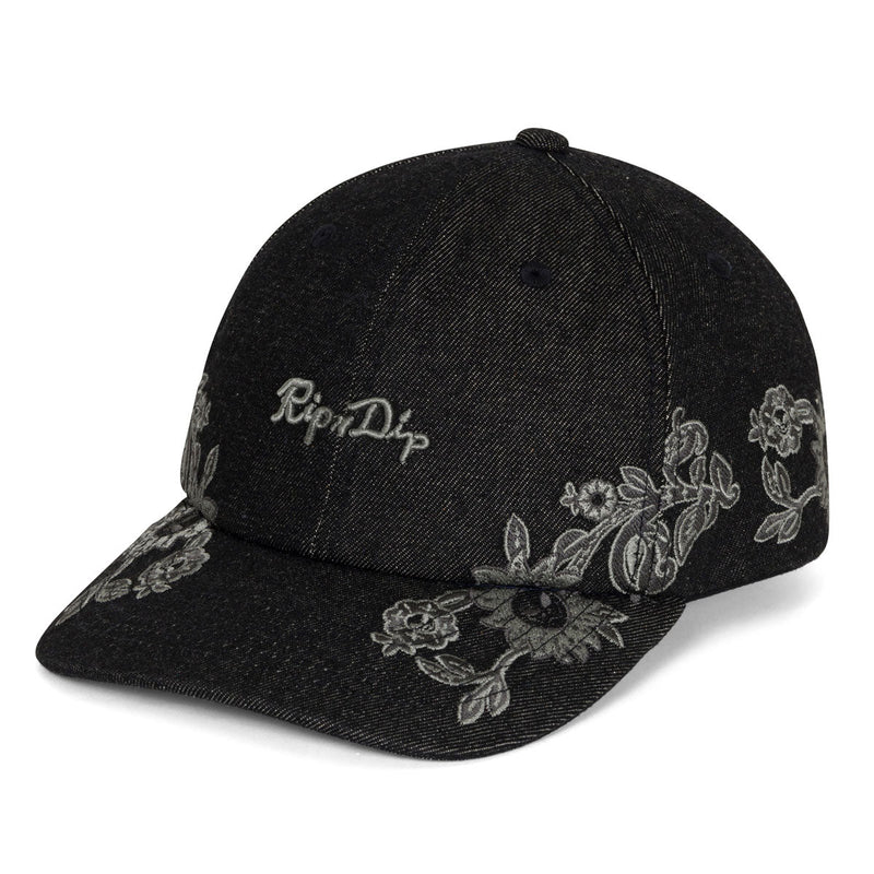 RIPNDIP Space Garden Dad Hat - Black Vintage Wash