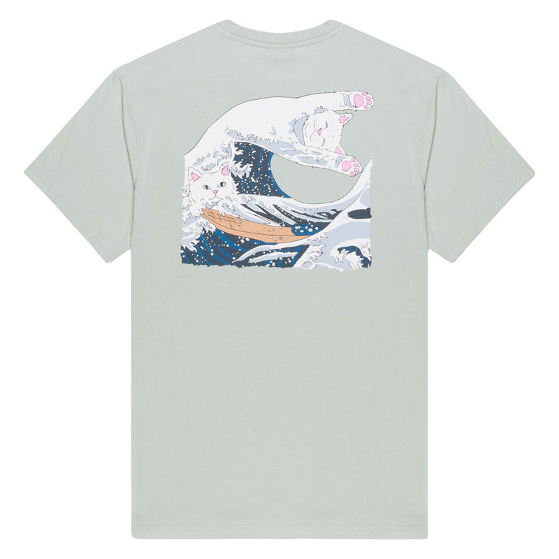 RIPNDIP Great Wave T-Shirt - Sage Grey