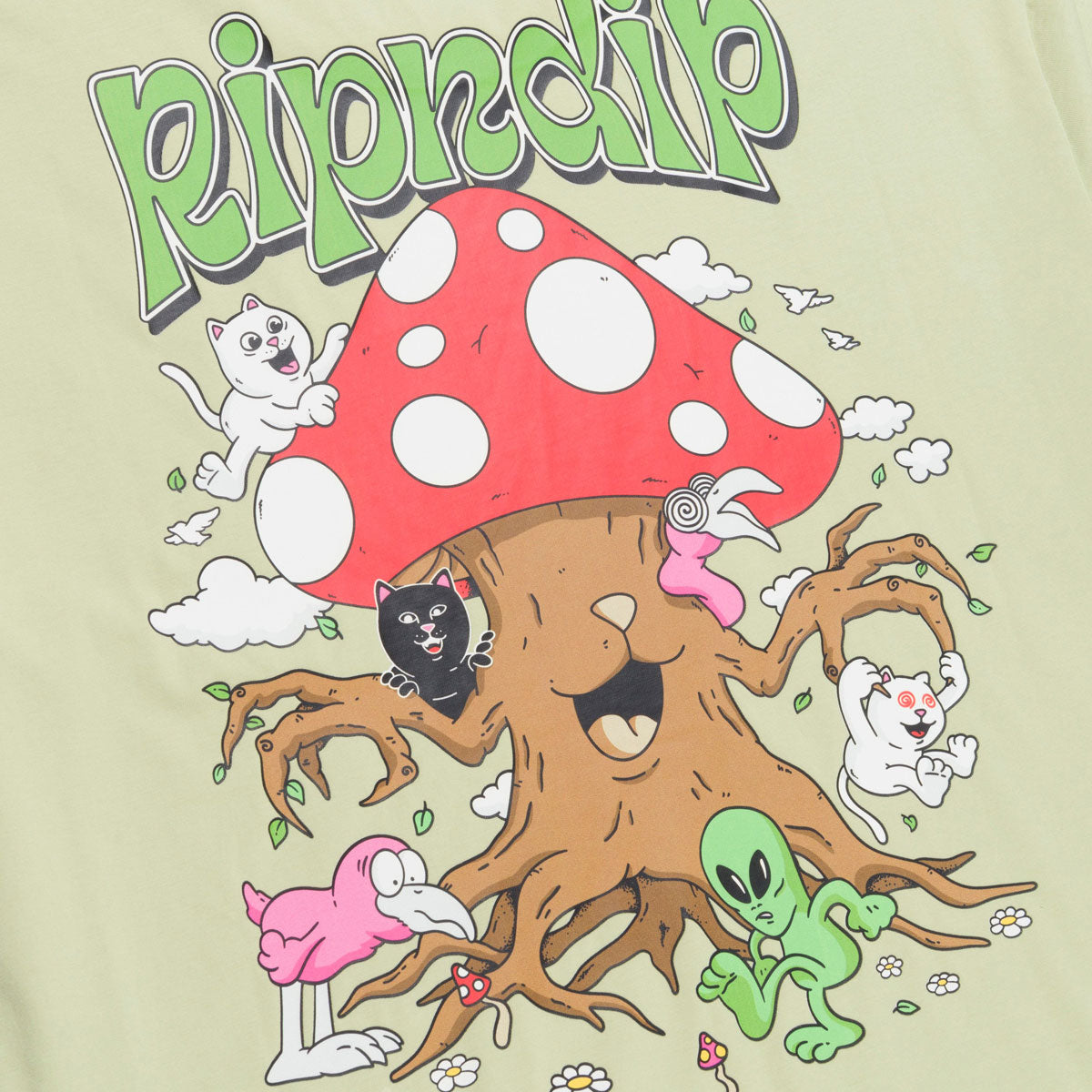 RIPNDIP Playground T-Shirt - Light Moss – Daddies Board Shop