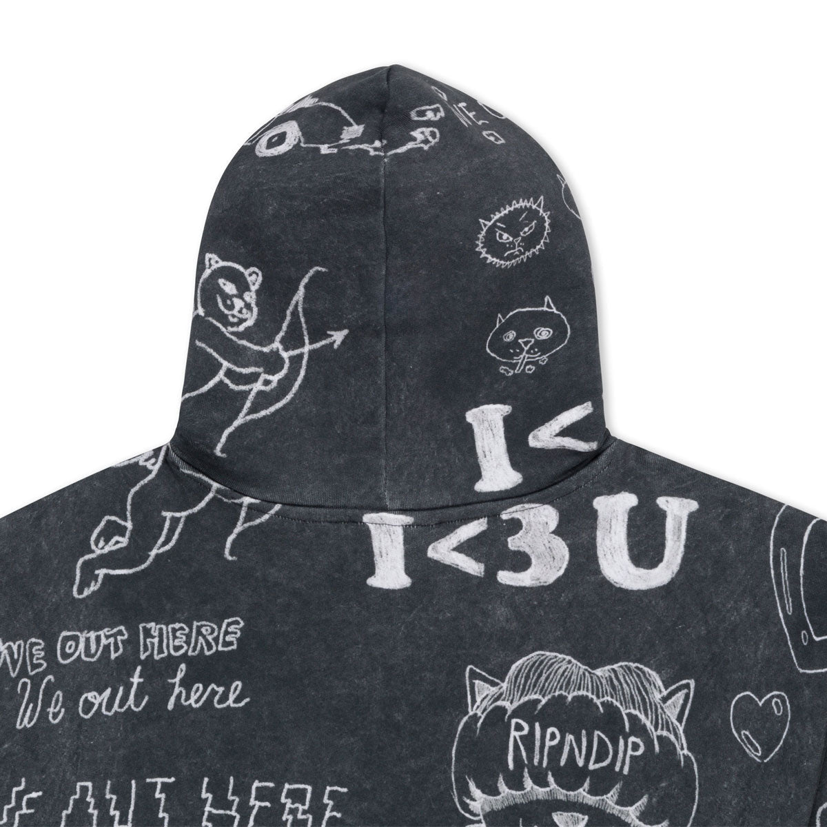 RIPNDIP Nermal Domination Hoodie - Black Vintage – Daddies Board Shop