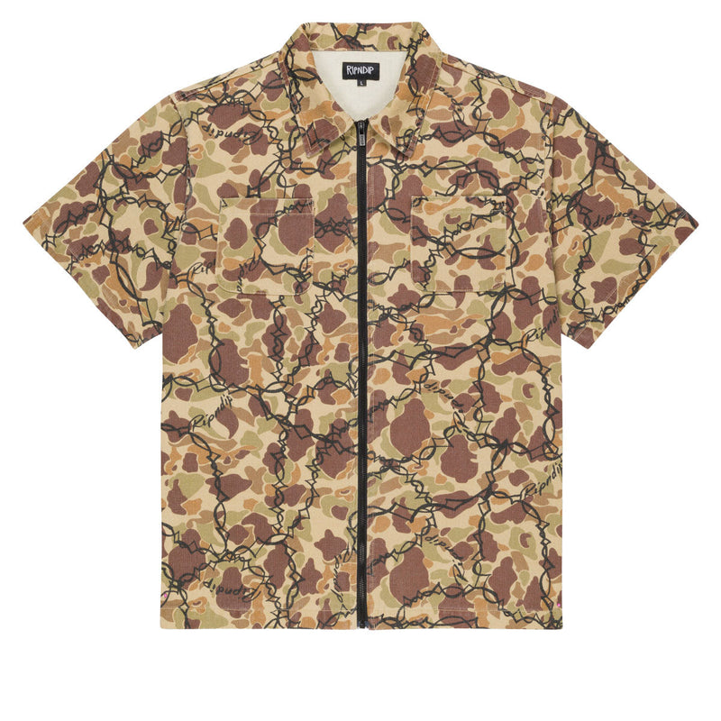 RIPNDIP Wired Zip Up Shirt - Tan