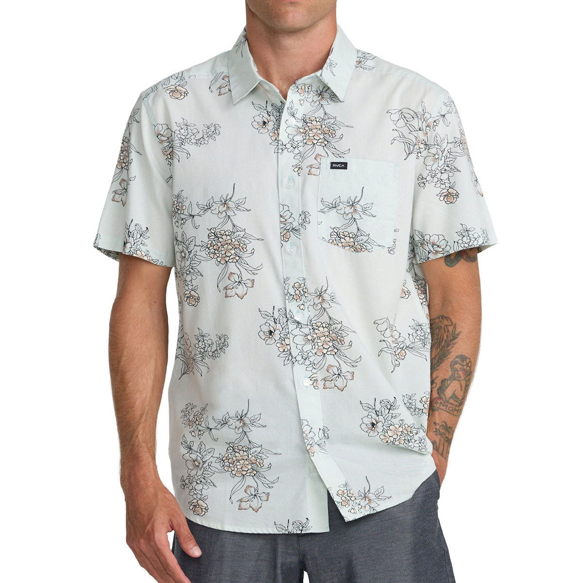 RVCA Botanical Shirt - Green Tea image 1