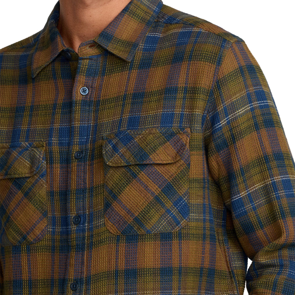 RVCA Dayshift Flannel Long Sleeve Shirt - Olive image 3