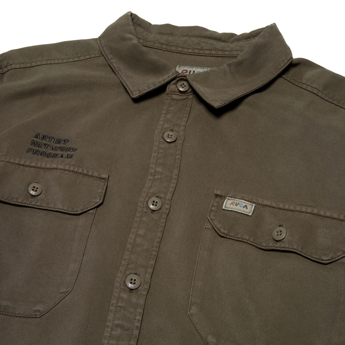 RVCA Mel G Moon Flower Long Sleeve Shirt - Mushroom image 3