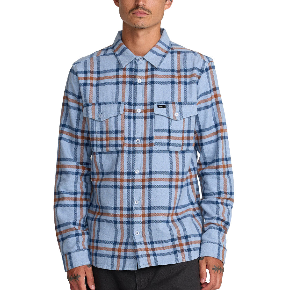 RVCA Hughes Flannel Shirt - Chambray image 1
