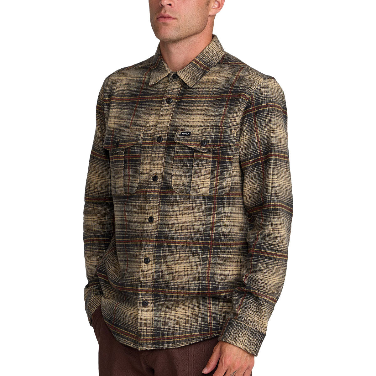 RVCA Hughes Flannel Shirt - Pirate Black image 4
