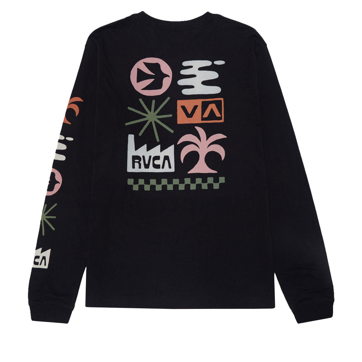 RVCA Mirage Long Sleeve T-Shirt - Black image 1