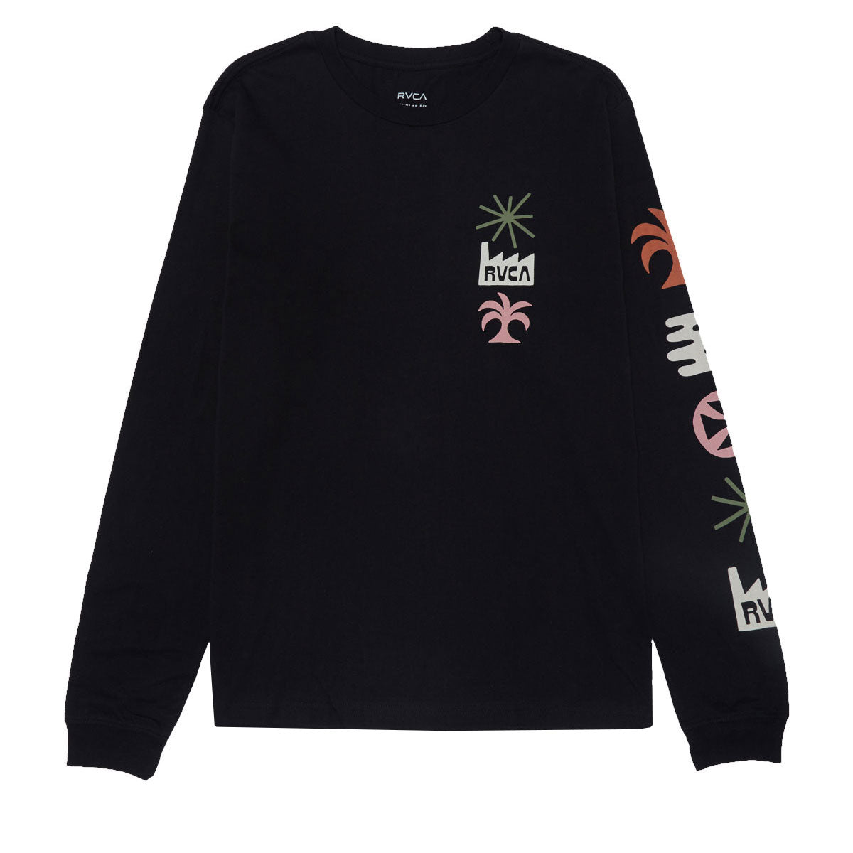 RVCA Mirage Long Sleeve T-Shirt - Black image 2