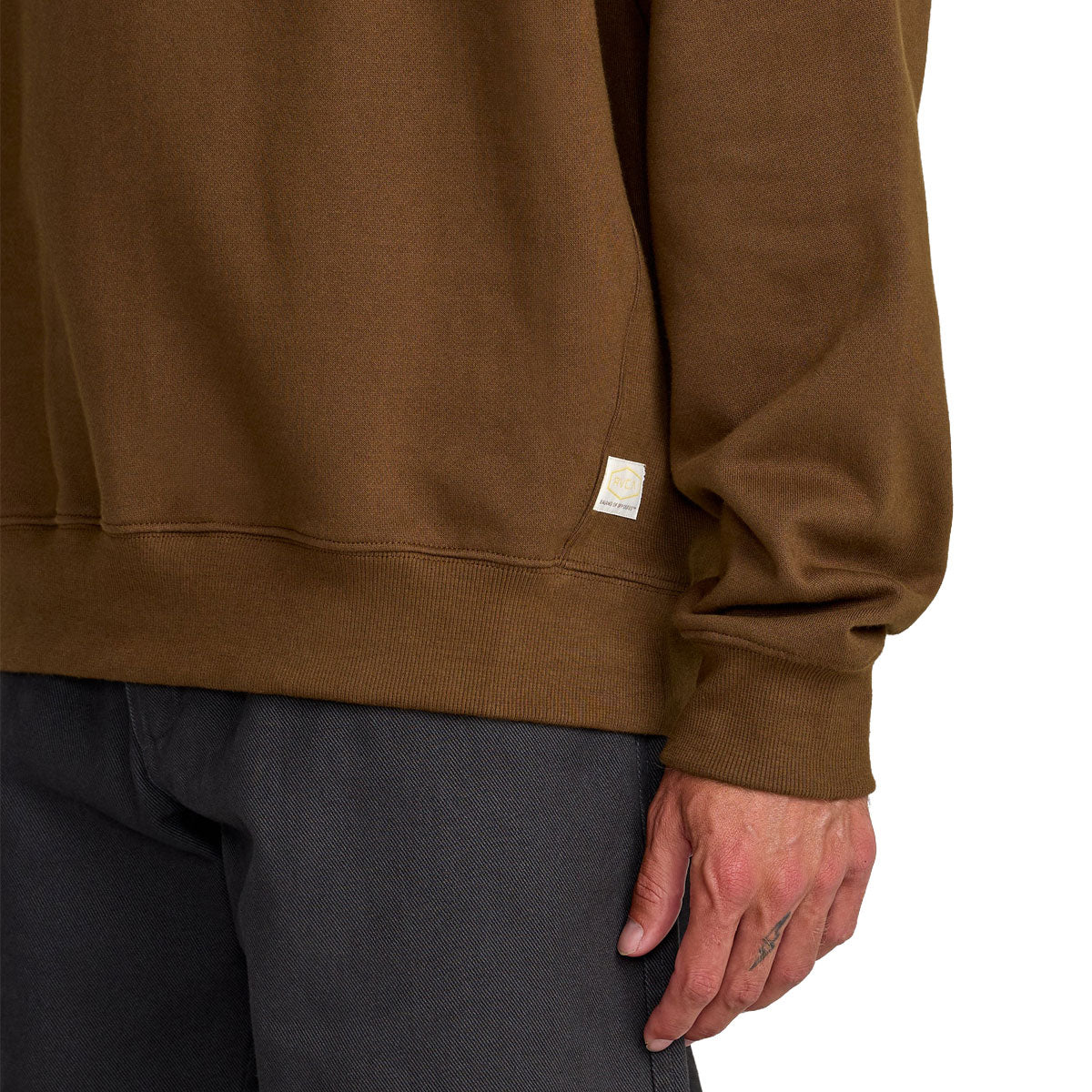 RVCA Dayshift Crew 2 Sweatshirt - Bombay Brown image 3