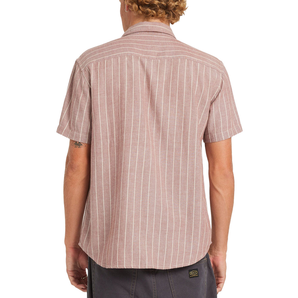 RVCA Dayshift Stripe II Shirt - Red Earth image 2