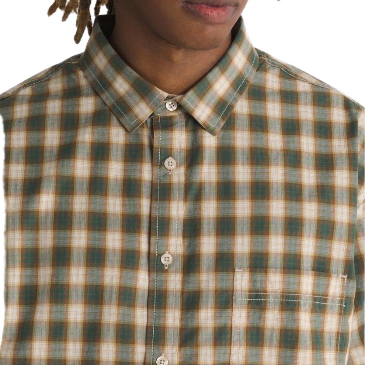 Vans Hadley Woven Shirt - Oatmeal/bistro Green image 3