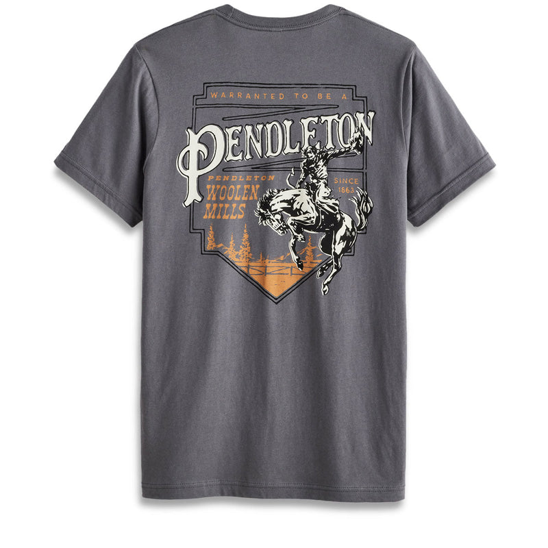 Pendleton Rodeo Plaque T-Shirt - Asphalt/White